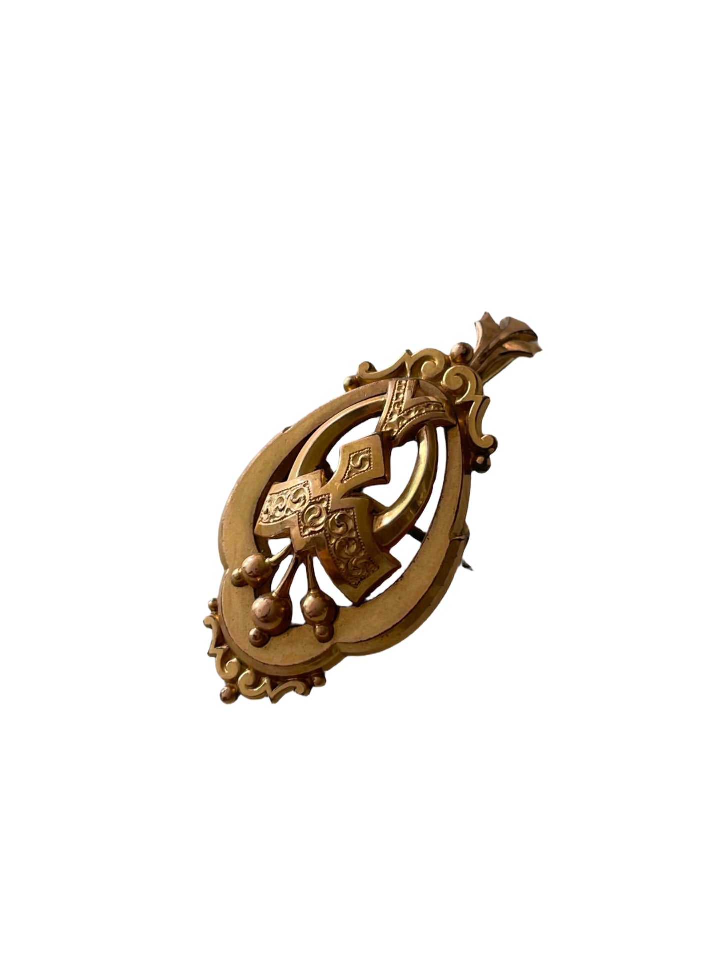 Victorian Etruscan Pendant-Brooch