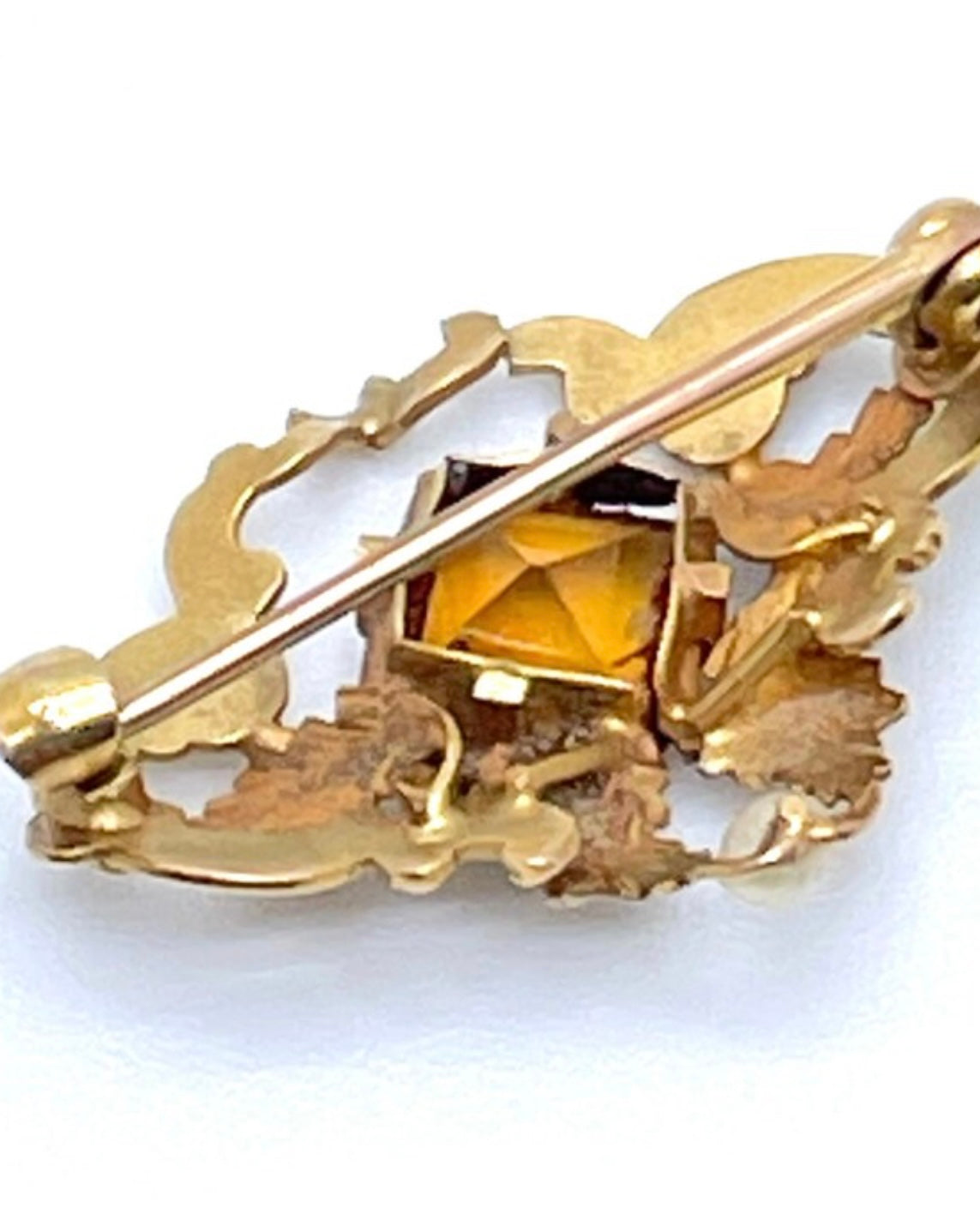 14K GOLD FRENCH ART NOUVEAU PIN