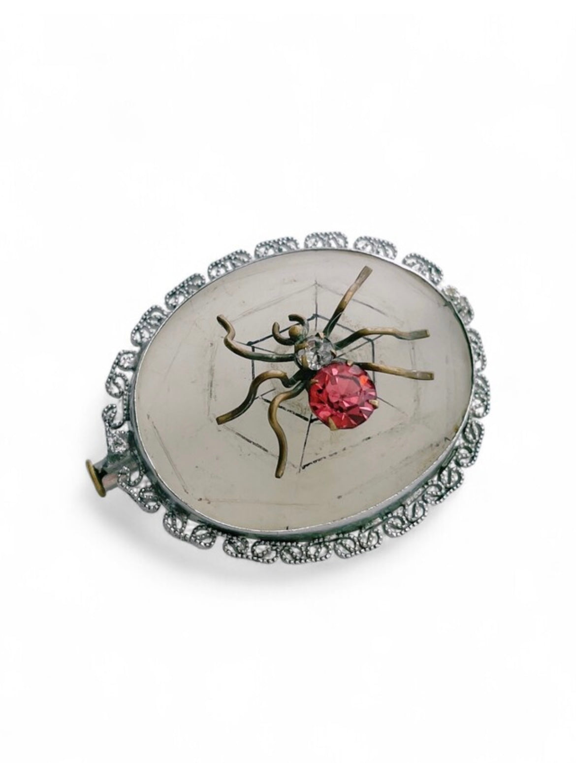 Antique Italian Art Deco Filigree Spider Brooch