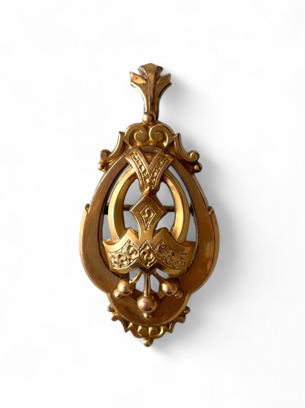 Victorian Etruscan Pendant-Brooch