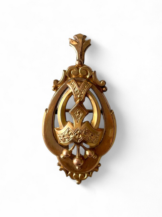 Victorian Etruscan Pendant-Brooch