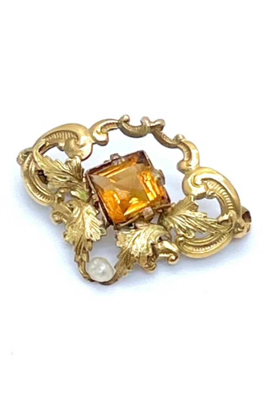 14K GOLD FRENCH ART NOUVEAU PIN