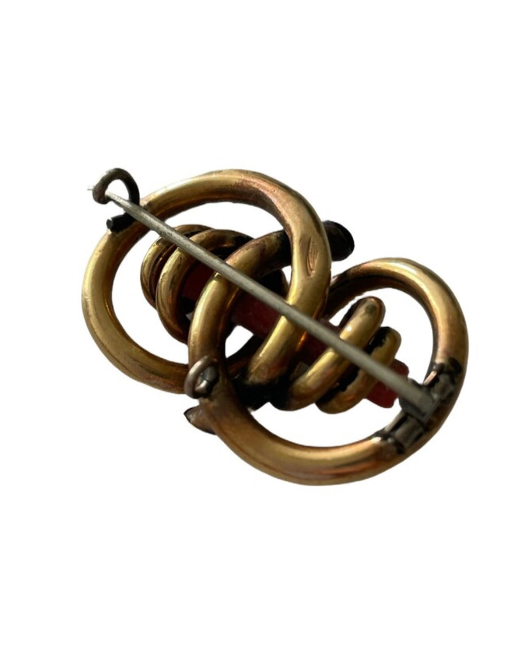 Victorian Love Knot Coral Brooch