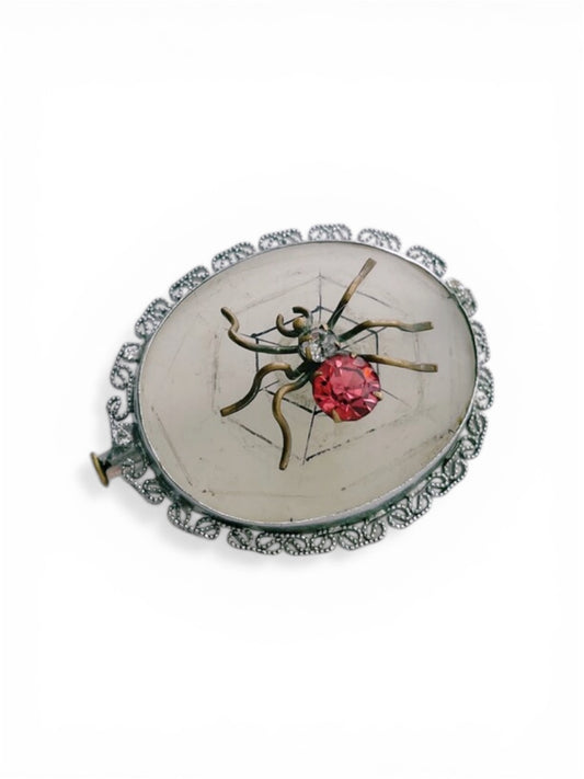 Antique Italian Art Deco Filigree Spider Brooch