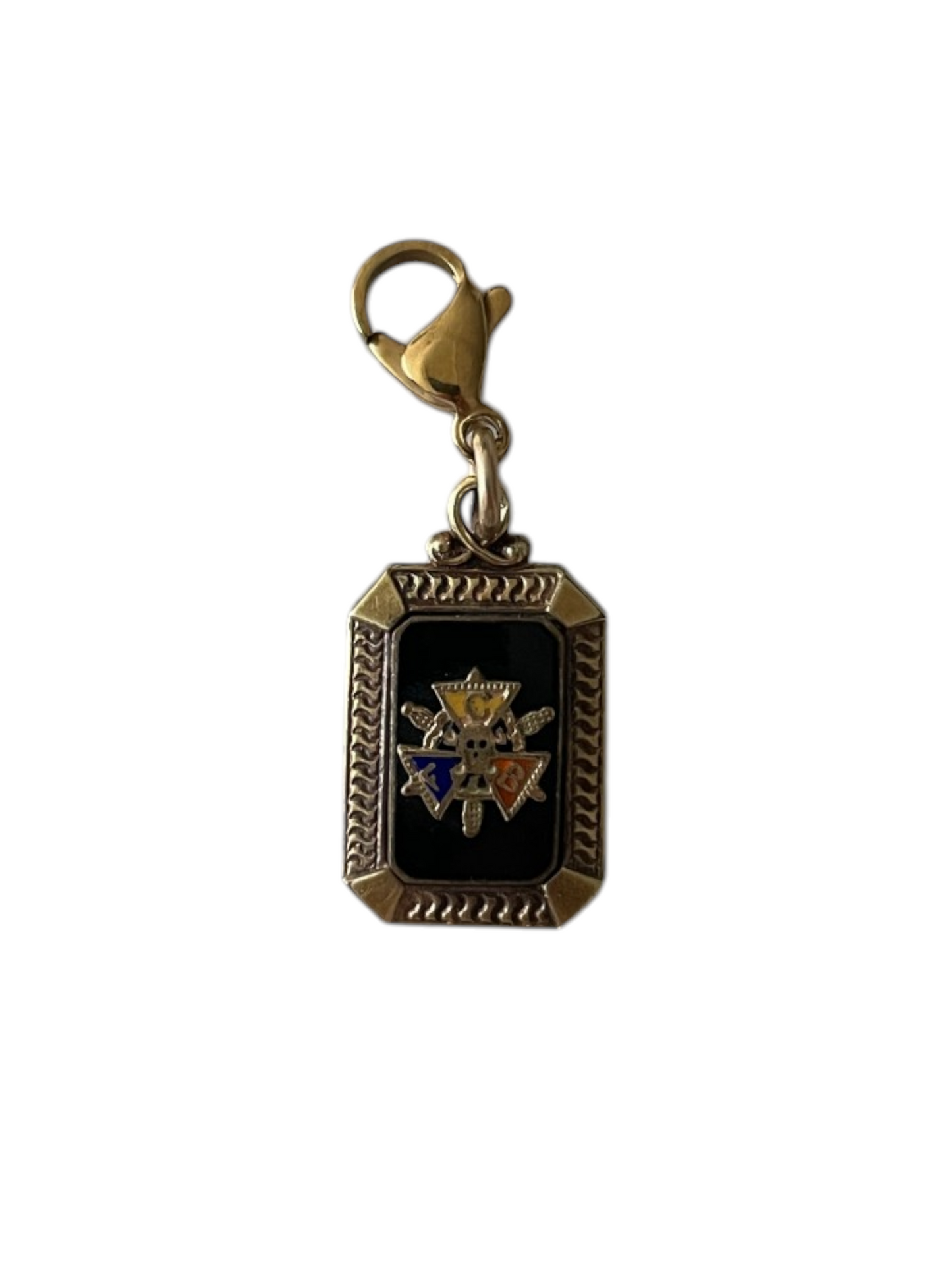 Antique Fraternal Enamel Emblem Charm Pendant