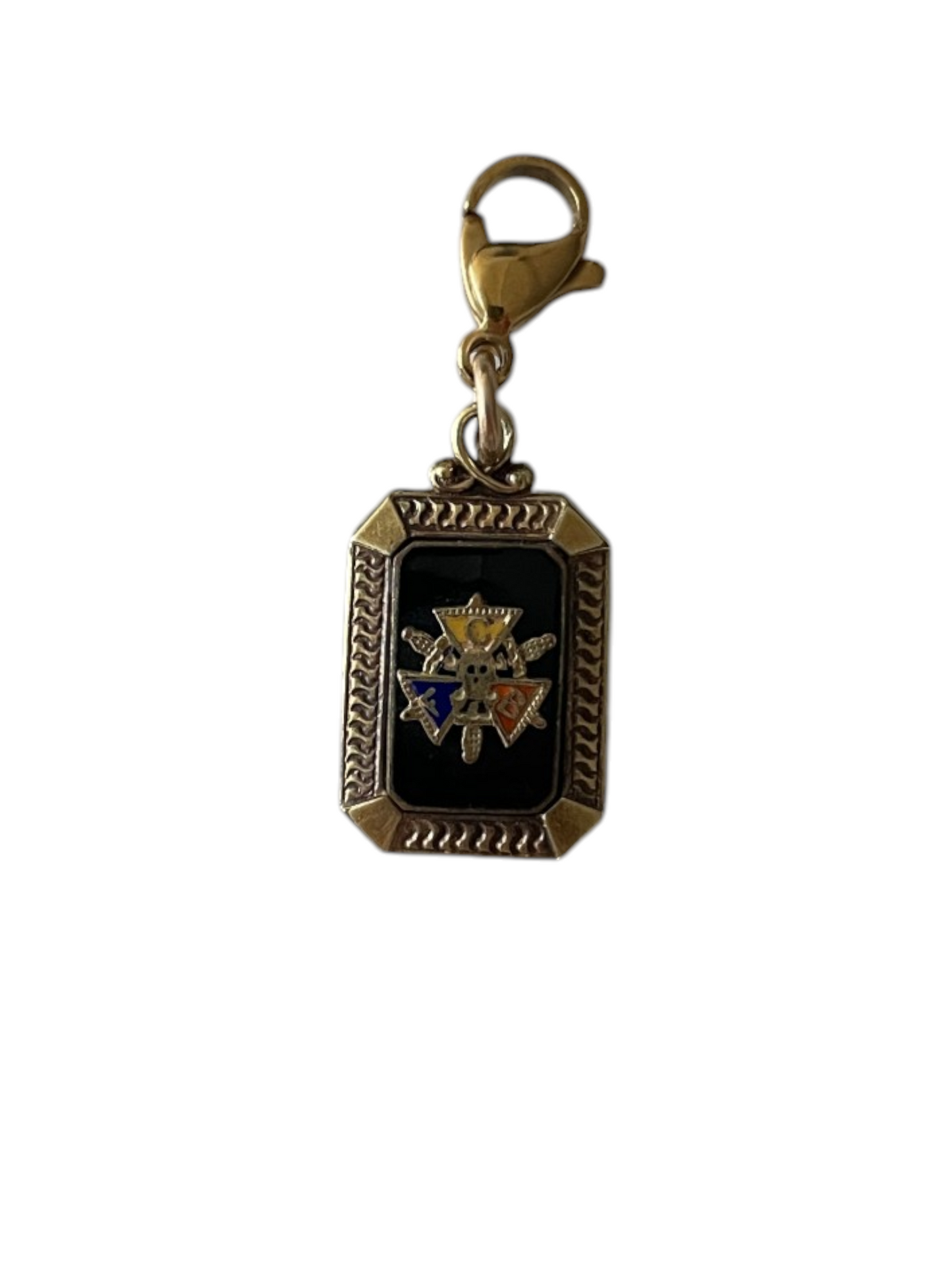 Antique Fraternal Enamel Emblem Charm Pendant