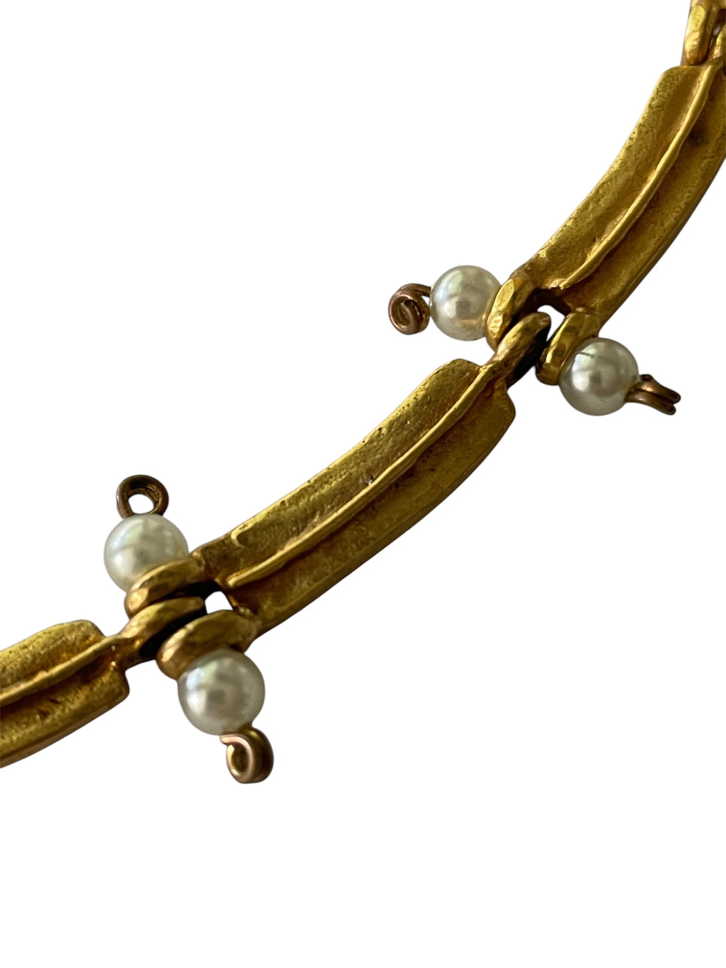 Vintage LM Classical Mythological Theme 18K Gold Tone Link Necklace and Earrings